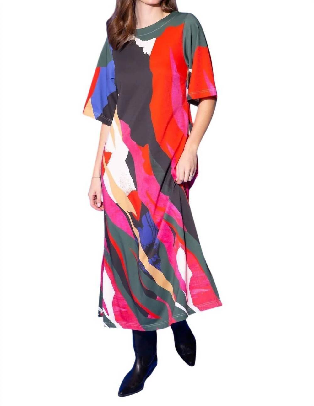 NEW ALDEN ADAIR solar vines tilly dress in multi